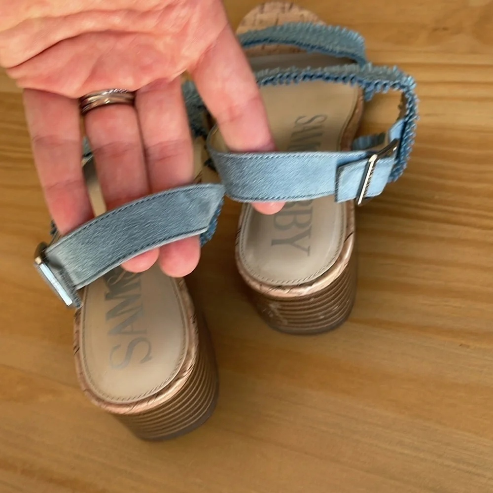 Sam &‎ Libby Fringe Block Heel Sandal